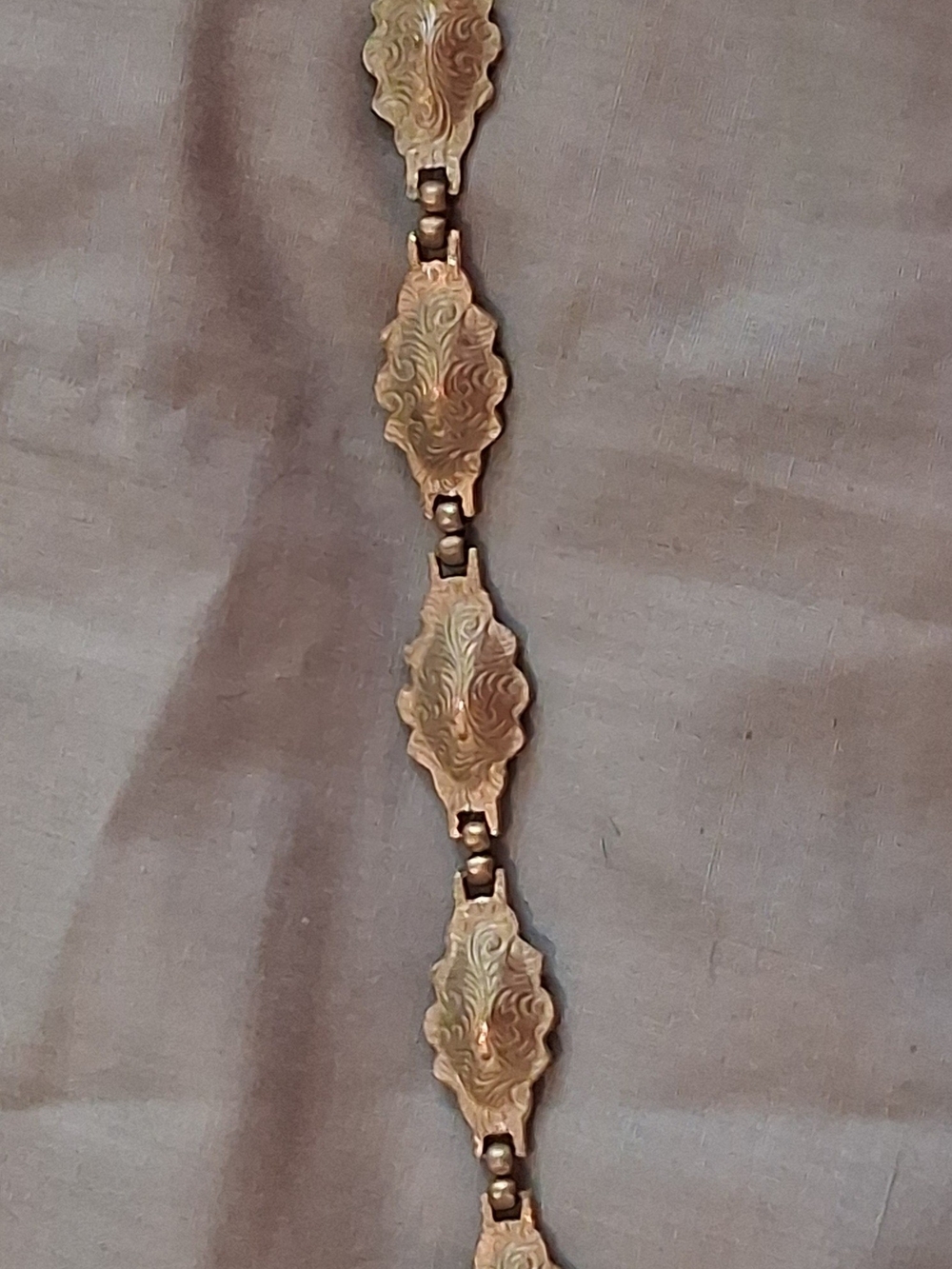 🎭💎Antique Harlequin Style Bracelet - Silvertone - 1950s💎🎭 - Picture 2 of 4
